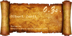 Olbort Zsolt névjegykártya